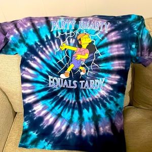 Vans Simpson collab tie dye shirt